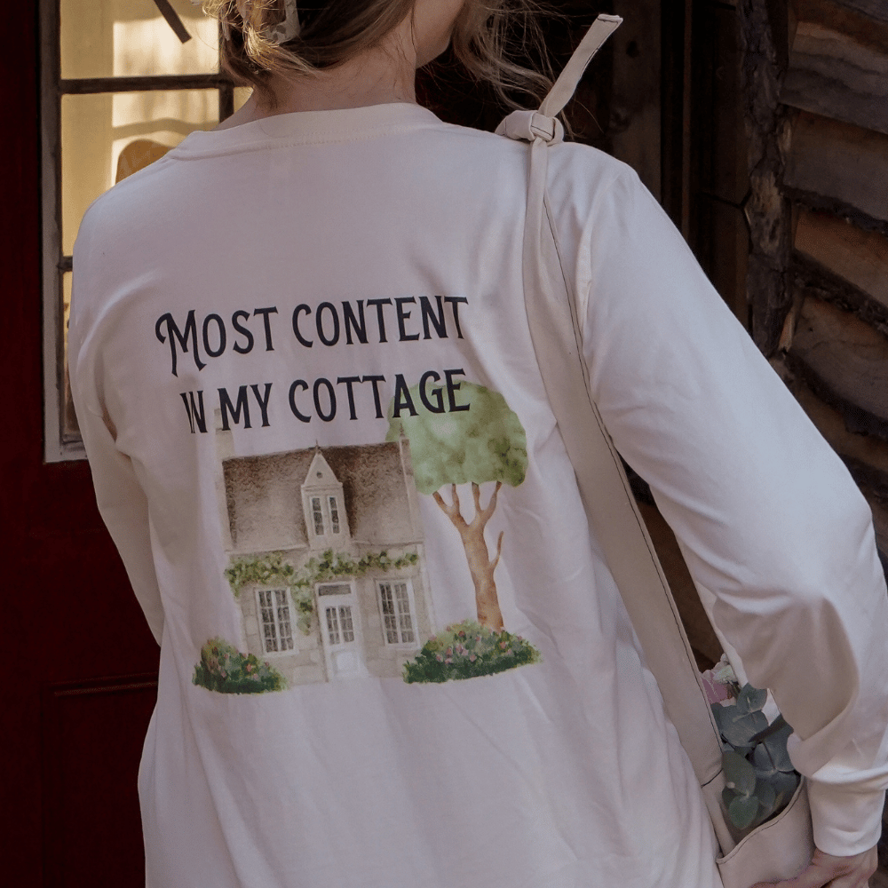 'Content In My Cottage' Long Sleeve Tee